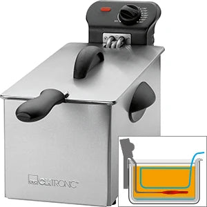 Friteuse électrique Clatronicen acier inoxydable, et réglable,